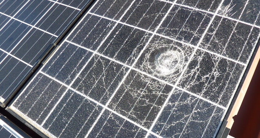 Shattered Solar Panels Image of Shattered Solar Panels - Broken Solar Panels